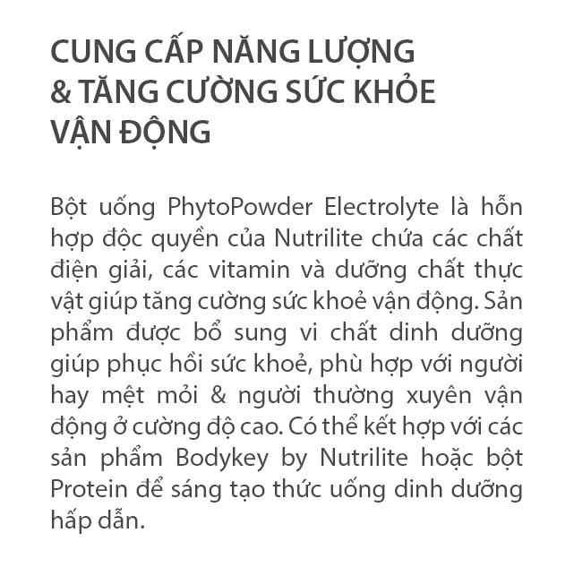 Cơ chế hoạt động của nutrilite phytopowder electrolyte