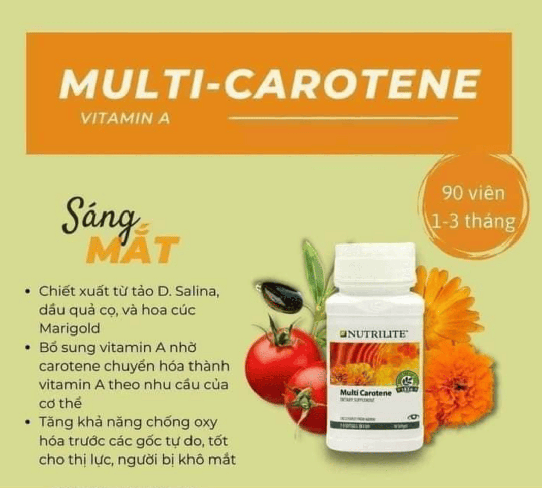 TP BVSK Multi Carotene – Bổ Sung Vitamin A