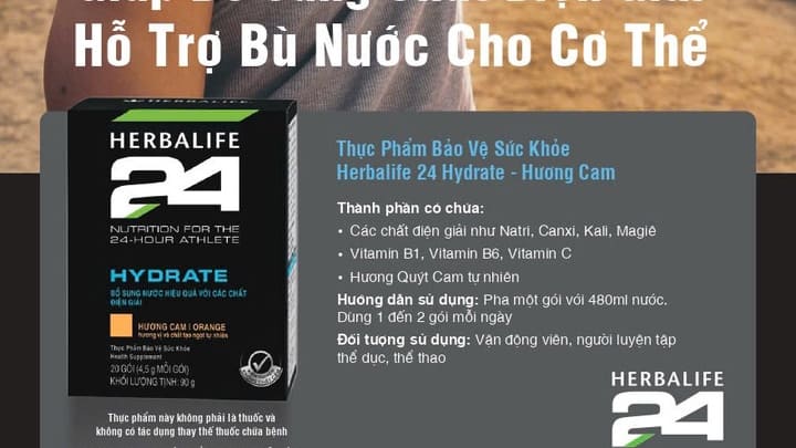 Thành Phần Chính Trong Herbalife 24 Hydrate Hương Cam