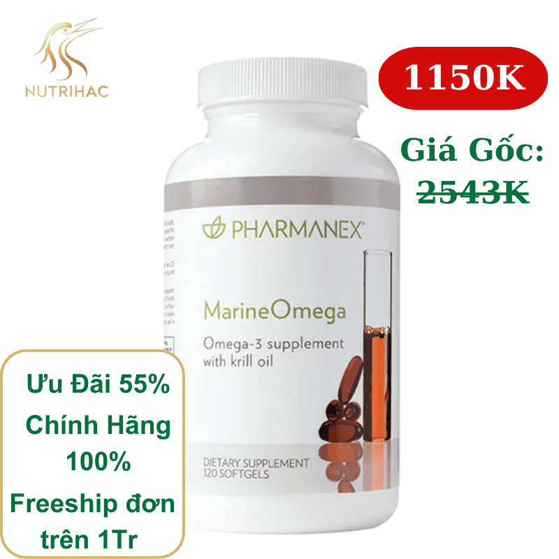 Dầu Cá Omega 3 Nuskin Marine Omega - Bổ Sung EPA DHA Hỗ Trợ Tim Mạch, Não Bộ