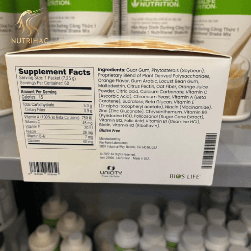 Thành Phần Chính Trong Bios Life C Unicity