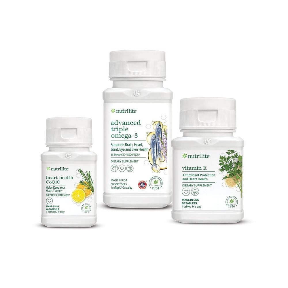 Bộ Tim Mạch Amway (CoQ10, Vitamin E, Omega-3) - Hỗ Trợ Sức Khỏe Tim Mạch Toàn Diện