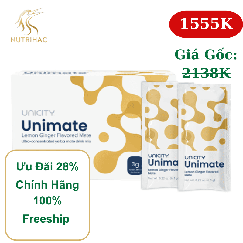 Mate Chanh Gừng Unimate Lemon Ginger Flavored Mate – Hỗ Trợ Năng Lượng, Tăng Tập Trung