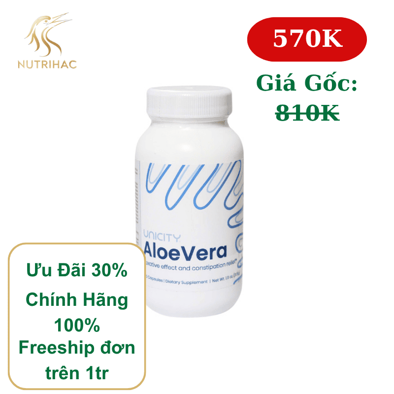 Ruột Viên Aloe Vera Unicity – Hỗ Trợ Tiêu Hóa Khỏe Mạnh, Thanh Lọc Cơ Thể