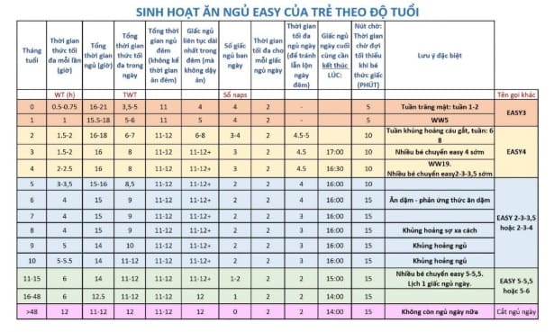 Thời Gian Ngủ Hợp Lý Theo Độ Tuổi
