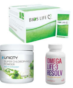 Bộ Hỗ Trợ Tim Mạch Unicity – Bios Life C, Omega-3 Resolv & Diệp Lục