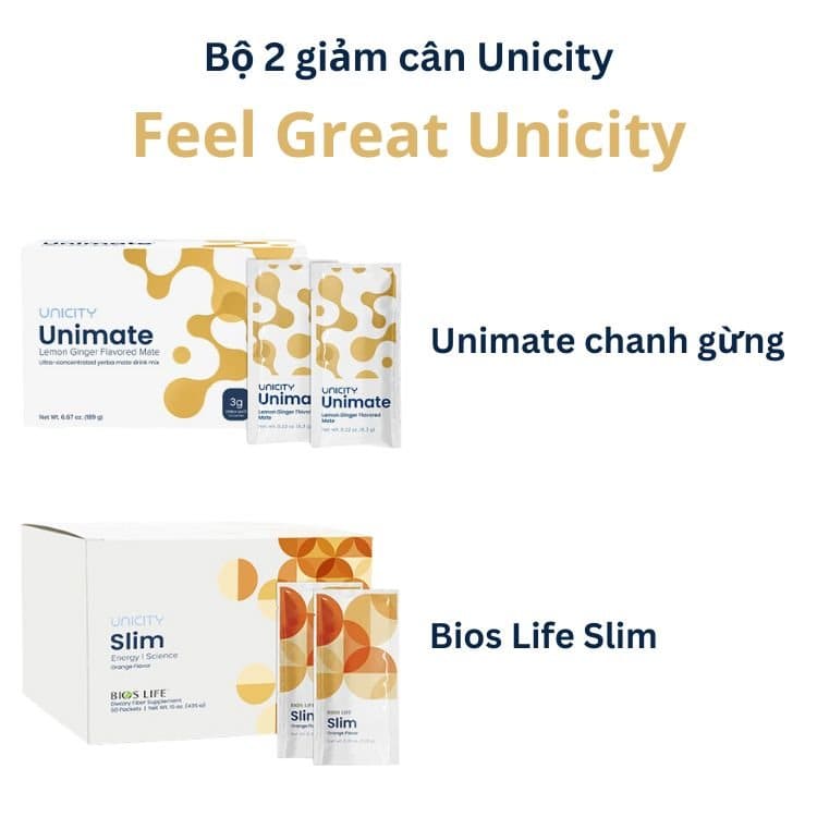 Bộ Kiểm Soát Cân Nặng Unicity Trà Unimate Và Bios Life Slim