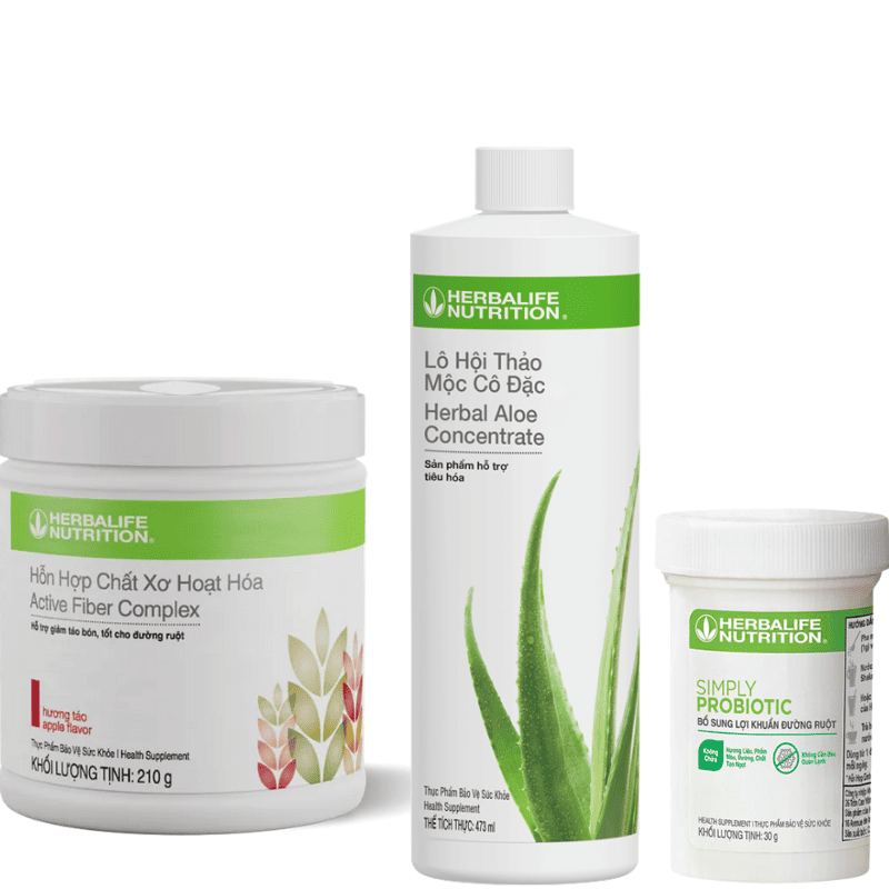 Bộ Sản Phẩm Sức Khỏe Tiêu Hóa Herbalife _ Simply Probiotic, Xơ Fiber, Lô Hội Bộ Sản Phẩm Sức Khỏe Tiêu Hóa Herbalife _ Simply Probiotic, Xơ Fiber, Lô Hội