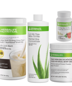 Bộ Sản Phẩm Tăng Cân Herbalife Gồm Sữa Herbalife F1, Trà Cô Đặc, Lô Hội, Protein Powder