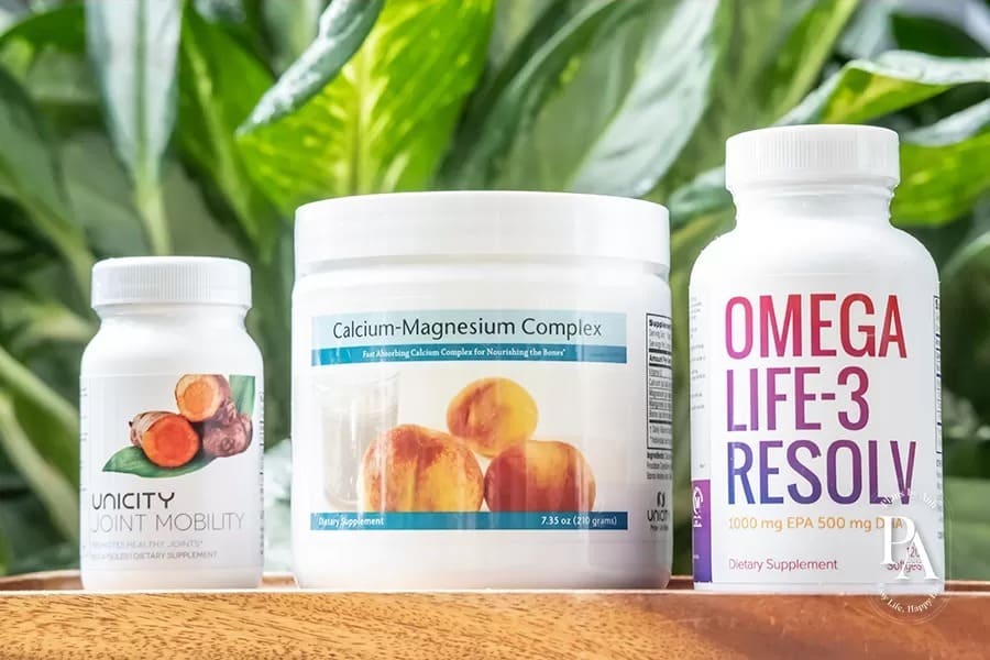 Bộ Sức Khỏe Xương Khớp Unicity – Joint Mobility, Calcium Magnesium Complex và Omega-3 Resolv