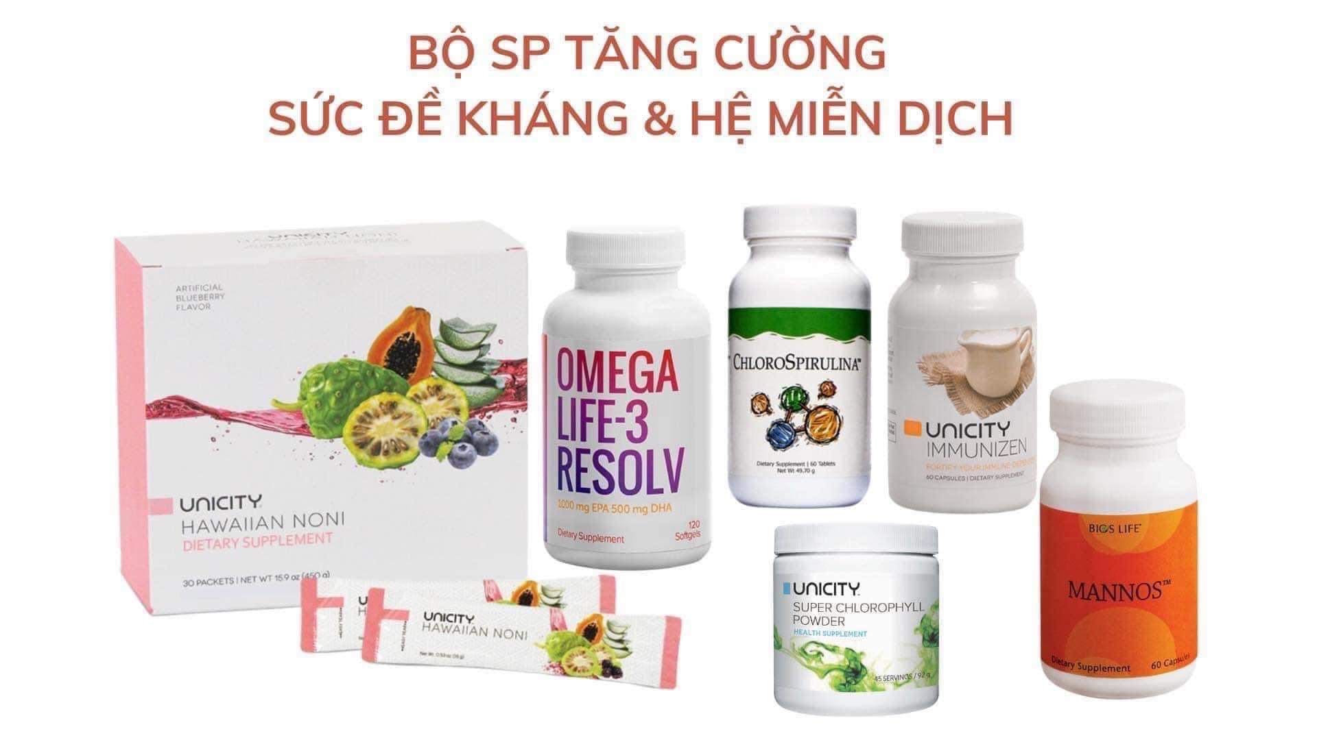 Bộ Tăng Cường Miễn Dịch Unicity | Hawaiian Noni, Immuzen và Mannos