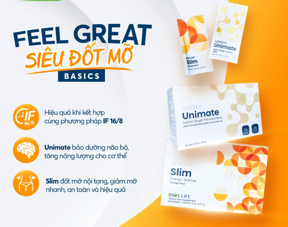 Thành Phần Của Từng Sản Phẩm Cụ Thể Trong Bộ Kiểm Soát Cân Nặng Unicity