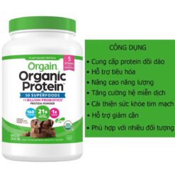 Công dụng của bột protein hữu cơ Orgain Probiotics
